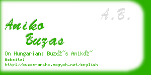 aniko buzas business card